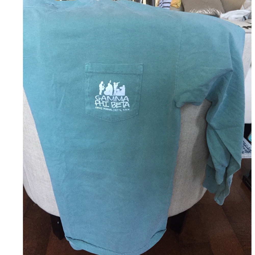 Teal Long-Sleeve Gamma Phi Beta T-shirt